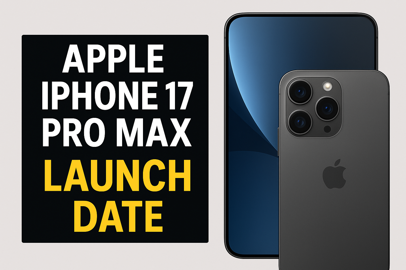Apple iPhone 17 Pro Max Launch Date