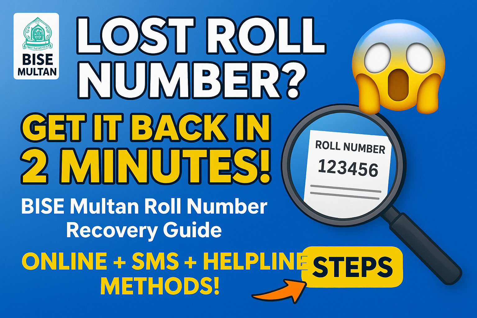Lost Your Roll Number? Here’s How to Retrieve It from BISE Multan