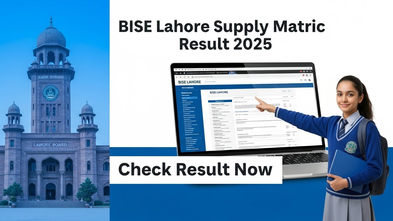 Lahore Board Supply Matric Result 2025 Check Online