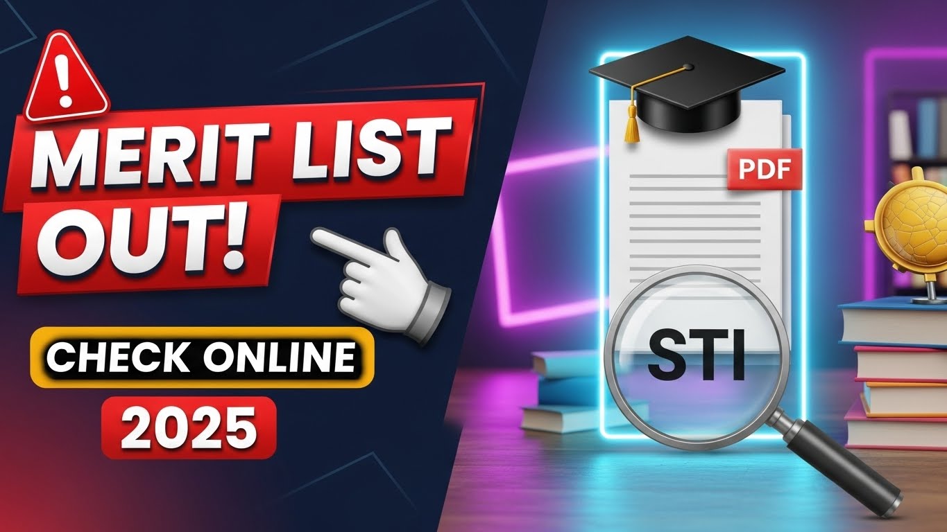 Sti Merit List Check Online 2025