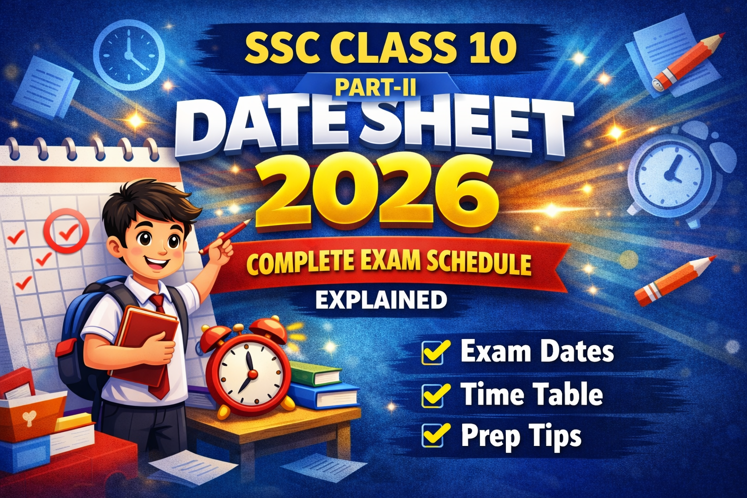 SSC Class 10 Part-II Date Sheet 2026 – Complete Exam Schedule Explained