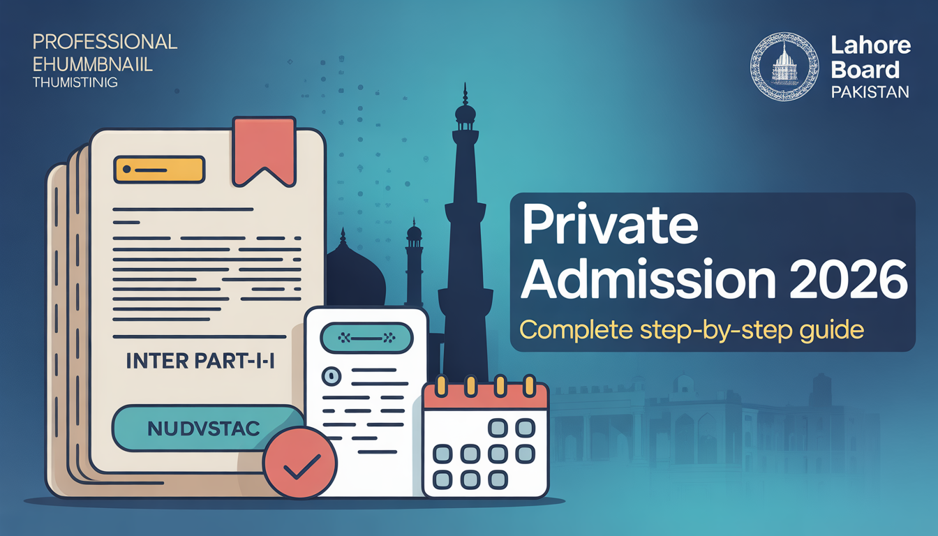 Private Admission Inter (1st Ann.) Examination 2026 